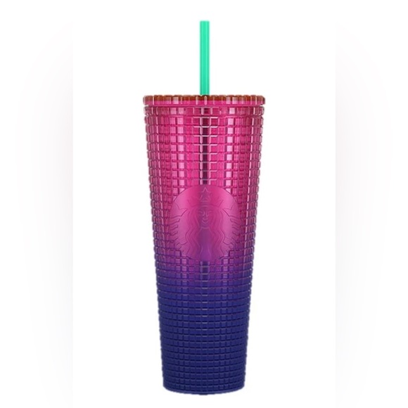 💫 Starbucks Cold Cup Tumbler 24 oz Summer 2022 Watermelon Pink Purple Gradient - Picture 1 of 4